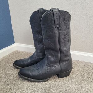 ariat black western leather cowboy boots